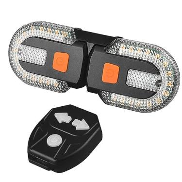 Imagem de JIMYAO Setas Para Bicicleta, Setas Para Bicicleta Com Controle Remoto Sem Fio, Luz Traseira De Led Recarregável Para Bicicleta, Luz De Segurança Para Bicicleta À Prova D'Água Ipx44 Para Noite