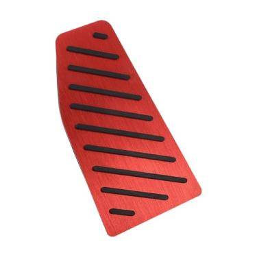 Imagem de Hihaha 1 peça de cobertura de pedais de apoio para os pés automático/manual almofadas de pedal apoio para os pés capa de almofada de pedal morto para Toyota RAV4 2019-2024 liga de alumínio vermelha
