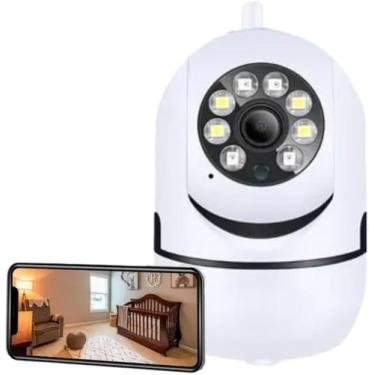 Imagem de Babá Eletrônica Câmera Sem Fio Wifi Visão Noturna Microfone Auto Falan