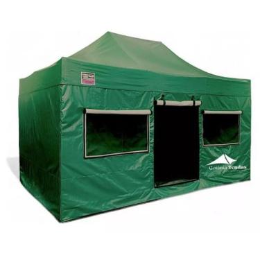 Imagem de Tenda Sanfonada Camping 2x2 Metros Nylon - Goiânia Toldos, Verde musgo