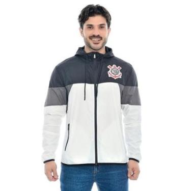 Imagem de Jaqueta Corinthians Oficial Corta Vento Escudo Com Capuz Cor:;Tamanho:XGG-Masculino