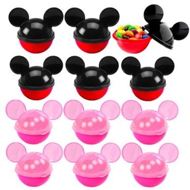 Imagem de Kit 24 Mini Pote Orelha Mickey Minnie Doces Lembrança Festa - Plasútil