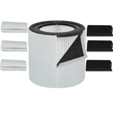 Imagem de NIVMOWN 1 filtro HEPA + 4 filtros de carbono + 4 filtros de substituição pré-filtros compatíveis com purificador de ar TruSens Z-3000, filtragem 3 em 1 pré-filtro de carbono ativado de alta eficiência