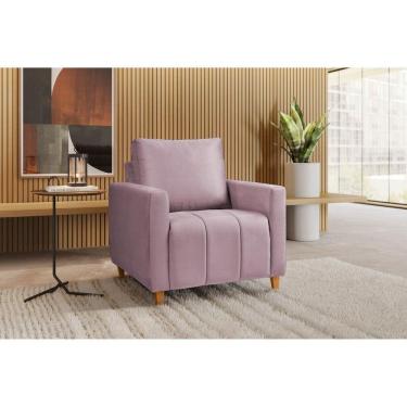 Imagem de Poltrona em Veludo Amelie Yescasa Rosa