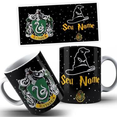 Imagem de Caneca Personalizada Harry Potter Escudos Casas Grifinória Sonserina L