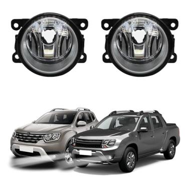 Imagem de Par Farol de Milha para Duster 2011 a 2025 Oroch 2016 a 2025 Farolete Auxiliar Neblina