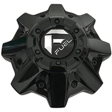 Imagem de Tampa de combustível Offroad 1002-53GBR M-698 Gloss Black Wheel Center Cap com rebites pretos