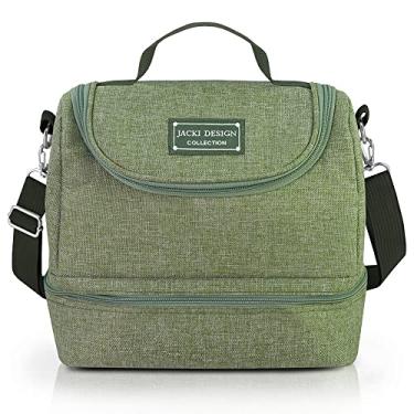 Imagem de BOLSA TERMICA C/ 2 COMPARTIMENTOS [JOY] cor:cinza (Verde)