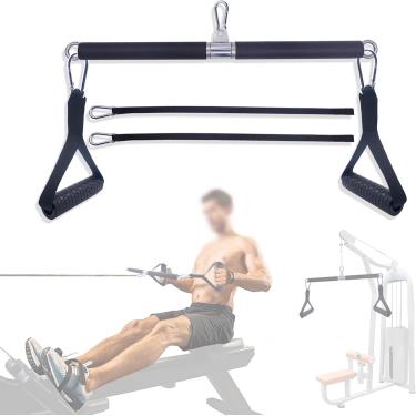 Imagem de Lat Pulldown Bar - Conjunto De Alças De Treinamento De Remo Para Treinamento De Músculos Centrais Da Parte Superior Do Corpo