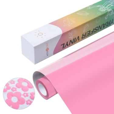 Imagem de HTVRONT Transferência De Calor Em Vinil Puff - 10" X 6 Pés Rosa Claro 3D Espumante Colorido Para Passar A Ferro Camisetas Htv Cricut E Cameo Easy Cut/Weed