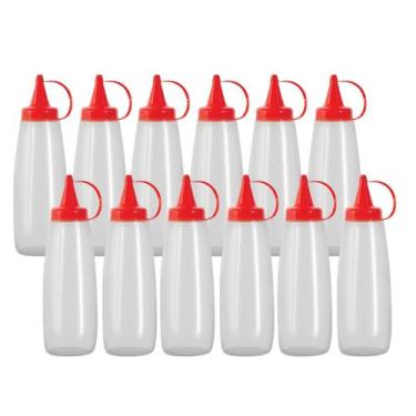 Imagem de Kit 12 Bisnaga Ketchup Mostarda Molhos Maionese Grande - Panamby, Verm