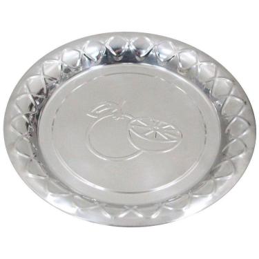 Imagem de Bandeja Em Aço Inox Redonda 22cm