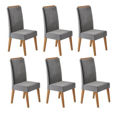 Imagem de Kit com 6 Cadeiras em Madeira Maciça Vegas - Viero