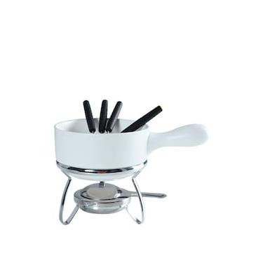 Imagem de Aparelho de Fondue Fracalanza em Cerâmica 8 Peças - Branco