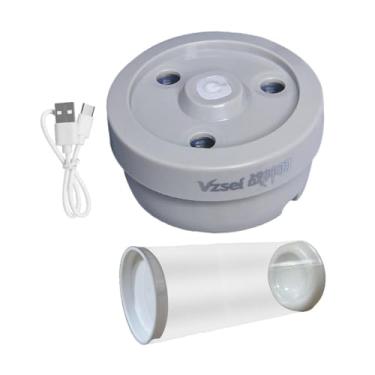 Imagem de Colaxi Umidificador de peteca, vaporizador de bolas de badminton, multiuso, leve, prático, mantém a umidade penas, tampa do tubo de passarinho, Cinza com Balde