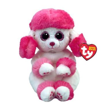 Imagem de Bicho de Pelúcia Ty Beanie Bellies Heartly 47354  Poodle Rosa Fofo e A