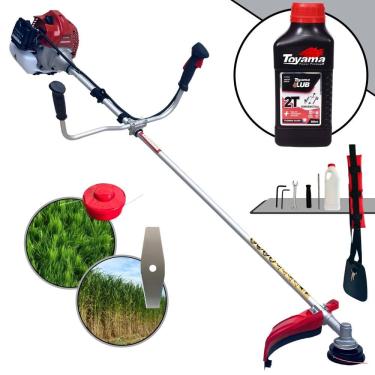 Imagem de Roçadeira Kawashima BCJ620-L À Gasolina 62cc 3HP Motor 2 Tempos Alta Rotação e Performance Com Carretel de Nylon + Faca 2 Pontas + ÓLEO TOYAMA FG50