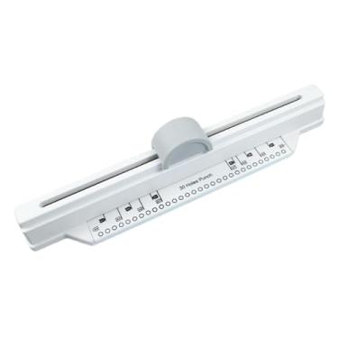 Imagem de Fenteer Furador de 30 furos manual multifuncional, resistente, perfurador de folhas soltas A4, bolsa com vários furos para material de escritório, sala, Branco