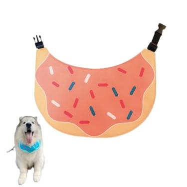 Imagem de Bandana fofa de cachorro e gato com desenho de donuts, babador, impermeável, para animais de médio a grande porte, ajustável, para golden retriever, samoieda do Alasca
