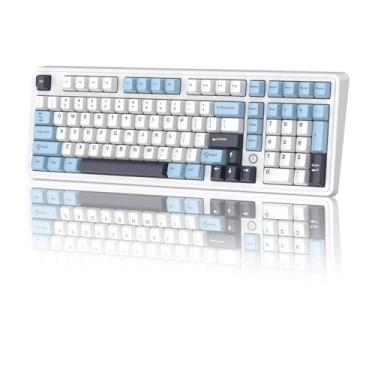 Imagem de Ajazz AK980MAX Wired Magnetic Axis Mechanical Keyboard, 98% Hot-Swappable Custom Keyboard with RGB Backlighting, Pre-Lubricated Switches, PBT Keycaps, Suitable for MAC/Win/Visa/PC