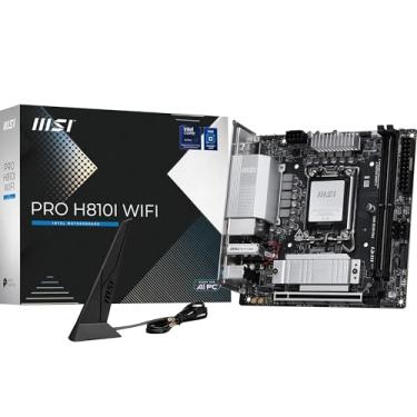 Imagem de MSI Placa-mãe WiFi PRO H810I, ITX - Suporta processadores Intel Core Ultra (Série 2), LGA 1851 - DDR5 Memory Boost (6400 MT/s MAX), PCIe 5.0 x16, M.2 Gen4, LAN 2.5G