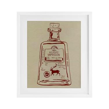 Imagem de Stupell Industries Impressão emoldurada branca de essência de licor simples sob vidro por Melissa Wang, 53 x 43 cm