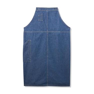 Imagem de Chef Works Avental unissex Berkeley Snap Chef, Azul médio, Tamanho Único