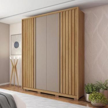 Imagem de Guarda Roupa Solteiro 178,5cm Bravus 4 Portas de Bater 3 Gavetas MDP B