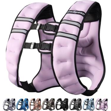 Imagem de AceSpear Colete pesado para homens e mulheres 4,5 kg/6,4 kg/8,2 kg/10,9 kg colete de peso corporal para corrida, caminhada, treino de força (roxo, 5,4 kg)