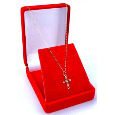 Imagem de Colar Bailarina 45cm Gargantilha Feminina De Ouro 18k Com Pingente Cru