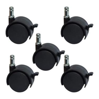 Imagem de MotiveTech Pacote com 5 Rodízios para Cadeiras de Escritório, Rodízios Resistentes Ao Desgaste para Pisos de Madeira, Rodas de 2 Polegadas para Jogos de Computad