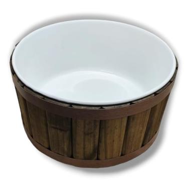 Imagem de Tina Escalda Pés em Pinus Marrom - bacia em pintura premium Branca