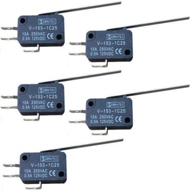 Imagem de 5 Micro Chave Fim De Curso V-153-1c25 Sibratec