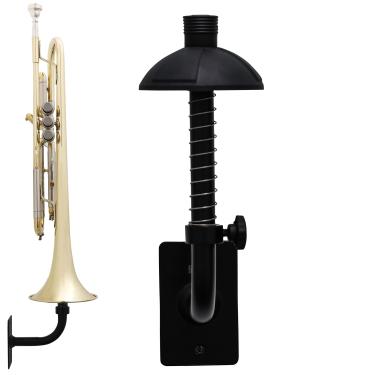 Imagem de Gator Frameworks Cabide de parede série recital para trompetes de tamanho padrão (GFW-TRUMPETHNGR-BLK)