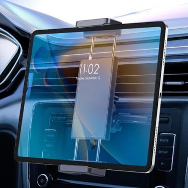 Imagem de EEEKit Suporte 2 em 1 para tablet para carro com compartimento de CD, rotação universal de 360° CD Player Suporte de telefone para carro para dispositivos de 4 a 11 polegadas, preto