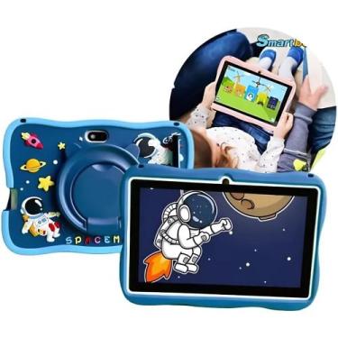 Imagem de Tablet Infantil A15 7 64GB 4GB RAM Android com Caneta Touch Aprendizad
