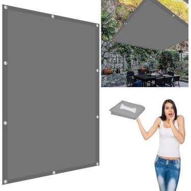 Imagem de Guarda-sol Retangular 1,8 X 2 M Proteção Uv Com Cordas E Ilhós Pátio Sun Shade Vela Canopy Para Pátio Quintal De Jardim Ao Ar Livre, Anthracite, 4.1x4.5m(13.5x14.8ft)