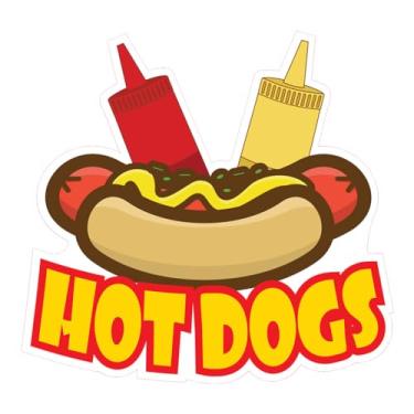 Imagem de Decalques personalizados de food truck, cachorros-quentes, estilo B, placa de concessão de alimentos e bebidas 61 cm no design lateral mais longo apenas