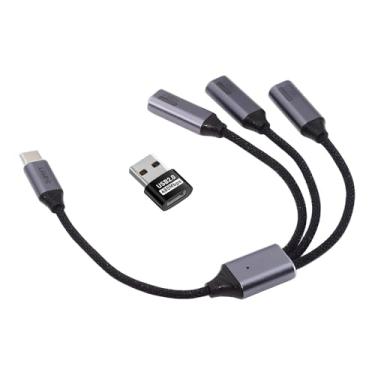 Imagem de xiwai Divisor USB 2.0 USB-C Cabo Y USB Tipo-C 1 a 3 Hub Adaptador Dividido para Laptop Desktop Telefone Mouse Teclado Impressora Disco