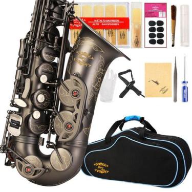 Imagem de Saxofone alto GLORY PR3 E-Flat com acabamento antigo e estojo