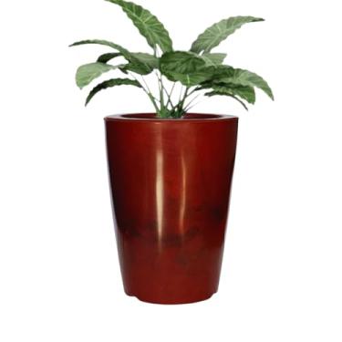 Imagem de Vaso Polietileno Para Plantas Jardim Coluna Lisa Marmorizado (Bordô)