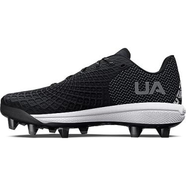 Imagem de Under Armour Tênis feminino de softbol Glyde 2.0 Mt TPU, (001) Preto/Preto/Prata Metálica, 34