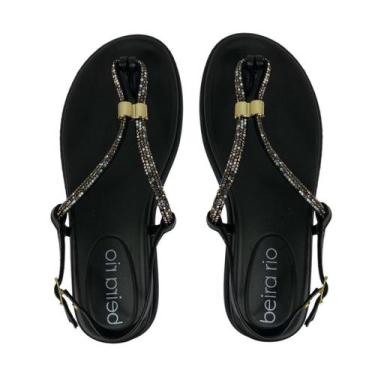 Imagem de Sandalia Feminina Tira Em Strass Beira Rio 8513109, 34