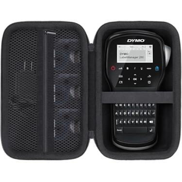 Imagem de Baval Capa para impressora de etiquetas compatível com DYMO Label Maker LabelManager 160/280/420P máquina de etiquetas portátil (caixa preta)