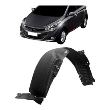 Imagem de Parabarro Dianteiro Compatível Com HB20 2012 2013 2014 2015 2016 2017 2018 2019 Lado Esquerdo Proteção Da Caixa De Roda Contra Barro Pedras Detritos Suspensão Motor