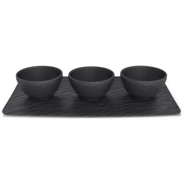 Imagem de Conjunto de Tigelas e Bandeja de Servir com Estilo Moderno, Material de Porcelana, Form...