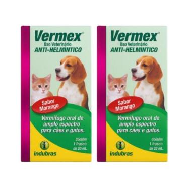 Imagem de Kit com 2 indubras vermex frasco 20ml