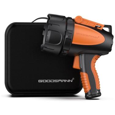 Imagem de Lanterna LED 4500 Lúmens Recarregável Impermeável USB, e 12V, 24V Com Alça, 220v, GOODSMANN 9924 H101 02, Laranja