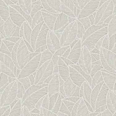 Imagem de Papel Parede Essencial Folhagem Branco