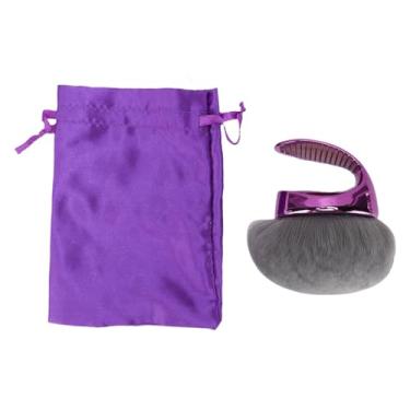 Imagem de ZJchao Pincel de Maquiagem Corporal Ultra Grande Pincel Autobronzeador Pincel Aplicador de Bronzeado Cabeça Larga e Macia para Mistura de Listras Com Cabo Roxo Brilhante para Base (com bolsa de pano)